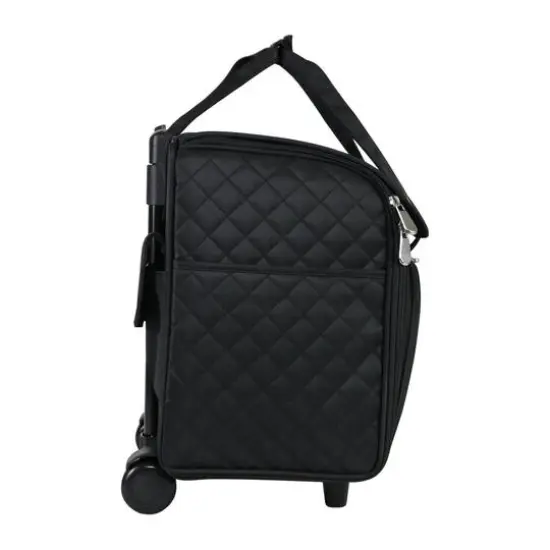 Everything Mary Black Quilted Teacher Rolling Tote {8}