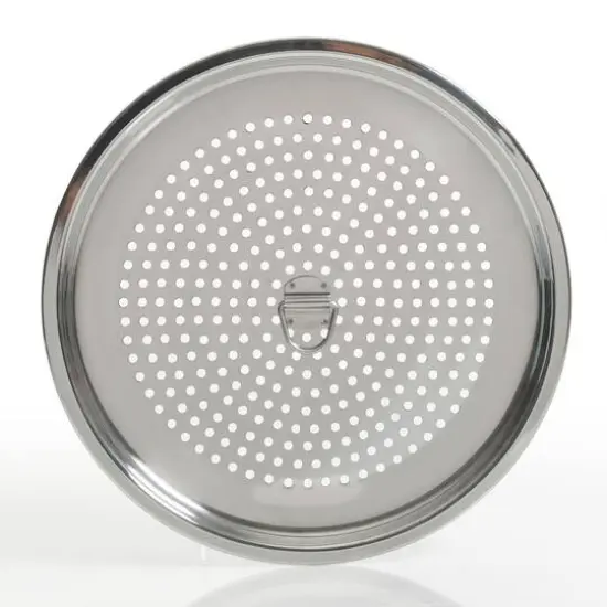 Kenmore&reg; 16qt. Blue Stainless Steel Pot with Steamer Insert and Glass Lid {7}