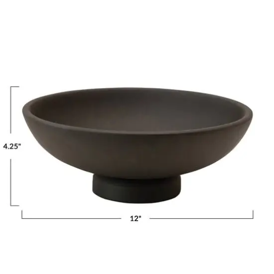 Hello Honey&reg; Black Mango Wood Footed Bowl {5}