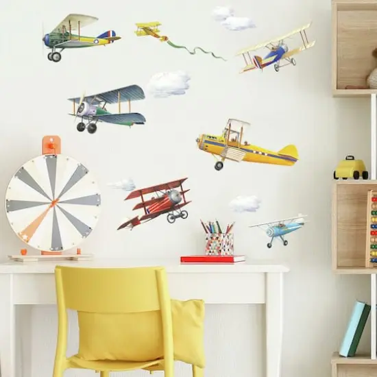 RoomMates Vintage Planes Peel & Stick Wall Decals {3}