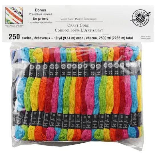 Craft Cord Value Pack by Loops & Threads&reg;, 250ct. {6}