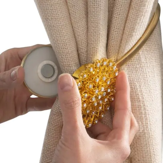 Simplify Gold Magnetic Curtain Tie Back {5}