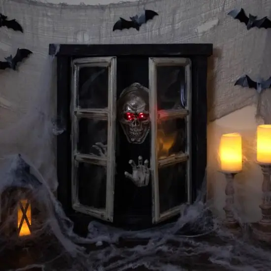 2.5ft. Lighted & Animated Opening Window Halloween D&eacute;cor {3}