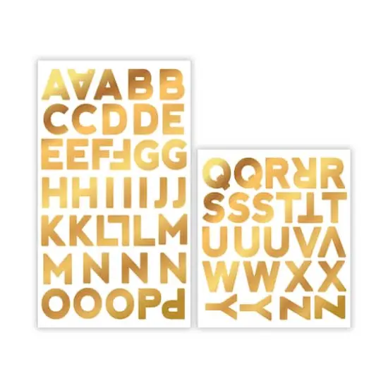Gold Foil Block Alphabet Iron-On Transfers by Make Market&reg; {1}