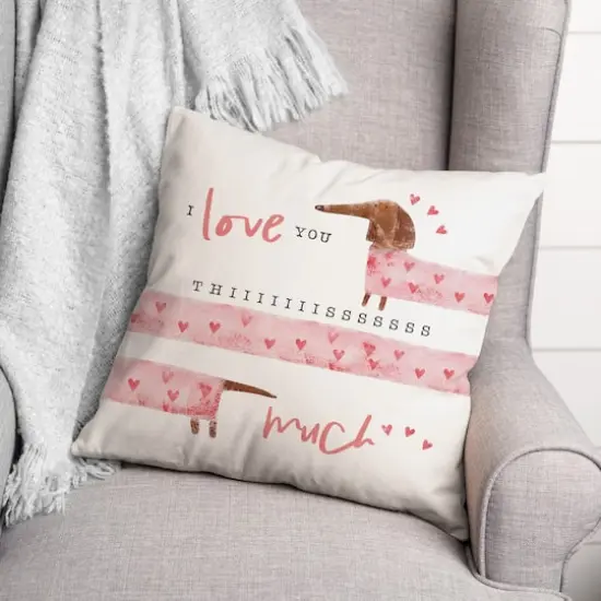 Love You This Much Throw Pillow {3}