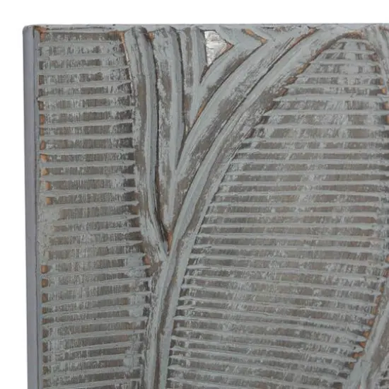 Set of 2 Grey Wood Modern Abstract Wall Decor, 16" x 48" {6}