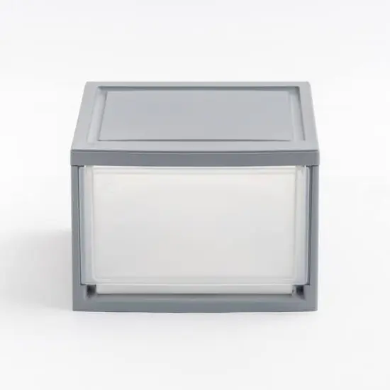 Iris&reg; 13qt. Gray Stackable Drawer, 4 Pack {7}