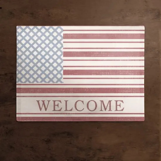 Designs Direct Welcome Flag Cotton Twill Placemat {3}