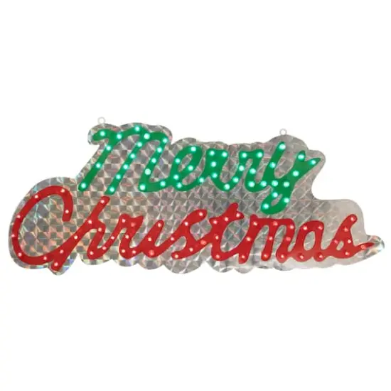 42" LED Holographic Merry Christmas Outdoor Sign D&eacute;cor {1}