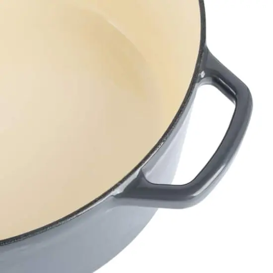 Spice By Tia Mowry Savory Saffron 6qt. Enameled Cast Iron Dutch Oven with Lid Charcoal {12}