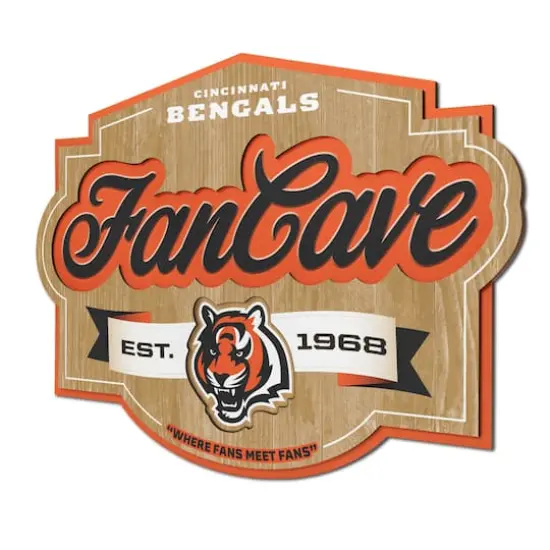 NFL Fan Cave Sign Cincinnati Bengals {1}