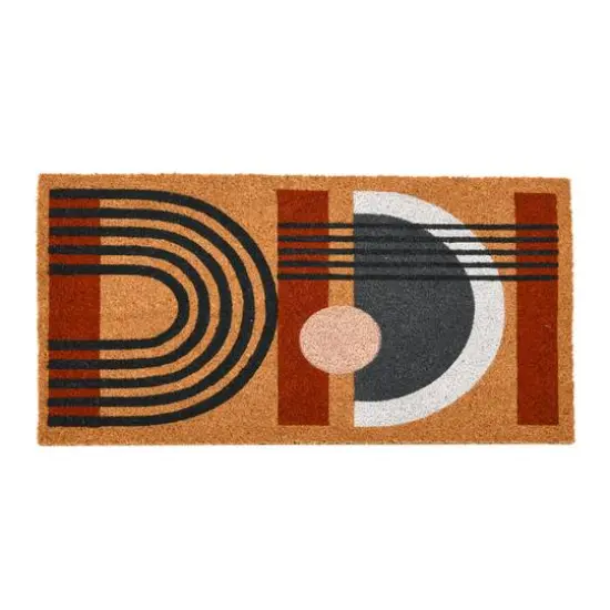 Hello Honey&reg; Geometric Coir Doormat {1}