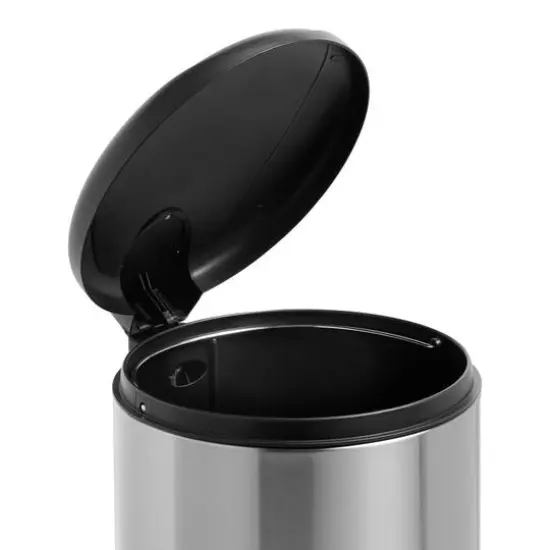 Honey Can Do 30L Soft-Close Round Stainless Steel Trash Can {5}
