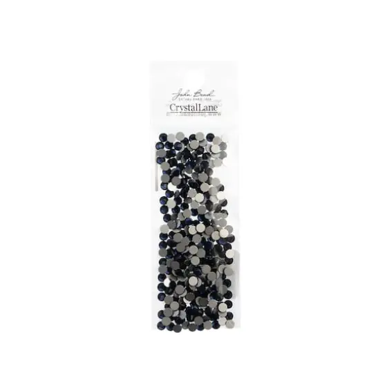 John Bead Crystal Lane SS16 Glass Round Flatback Rhinestones, 288ct. Blue Montana {4}