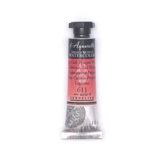 Sennelier French Artists' Watercolor, 10mL Cadmium Red Purple S4 {1}