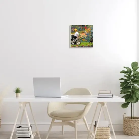 Stupell Industries Van Gogh Gardening Flowers Farmer Dog Collage Wall Plaque Art {3}