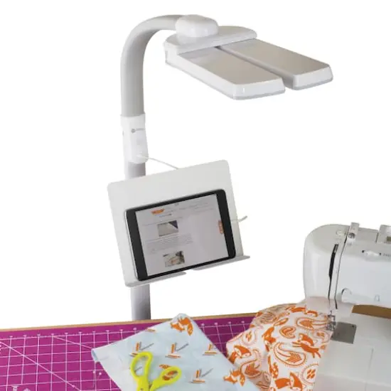 OttLite&nbsp;White Dual Shade LED Floor Lamp with USB Charging Station {11}