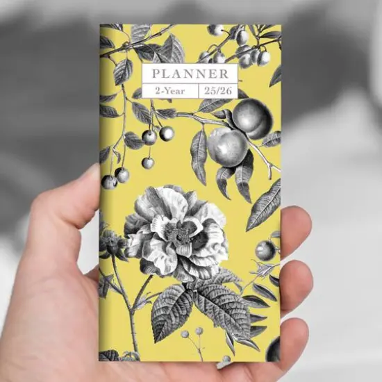 TF Publishing 2025-2026 Yellow Botanical Small Monthly Pocket Planner {8}