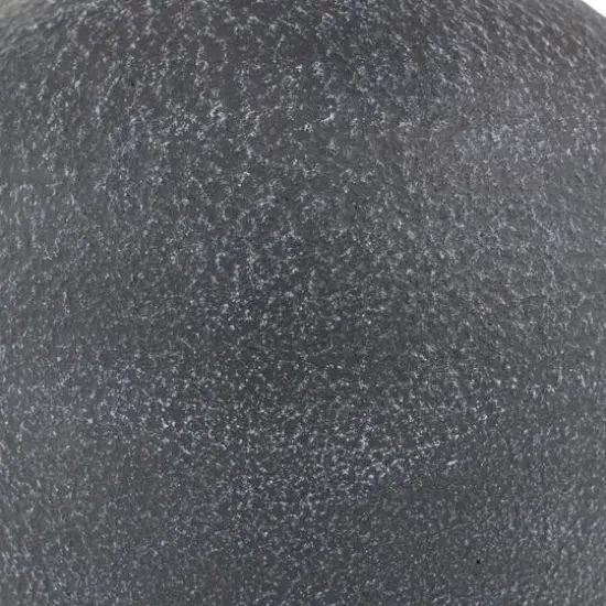 16" Black Ceramic Whitewashed Textured Amphora Vase {7}