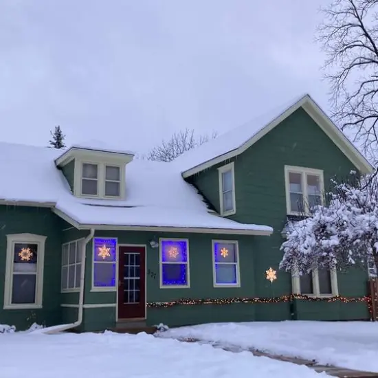 20" Lighted Snowflake Christmas Window Silhouette D&eacute;cor {5}