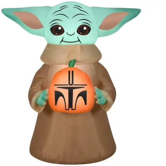 3.5ft. Airblown&reg; Inflatable Halloween Star Wars&trade; The Child & Pumpkin {1}