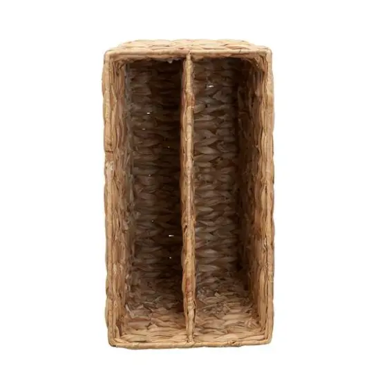 Household Essentials 17" Hyacinth Wide Side by Side Magazine Rack {6}