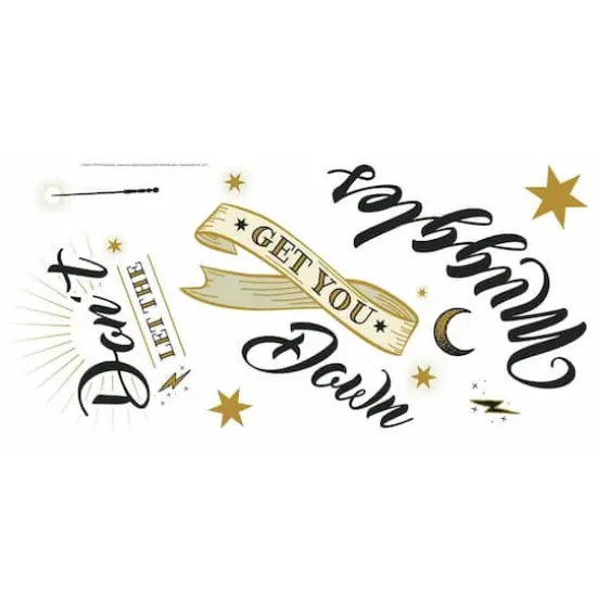 RoomMates Harry Potter Muggles Quote Peel & Stick Giant Wall Decals {3}