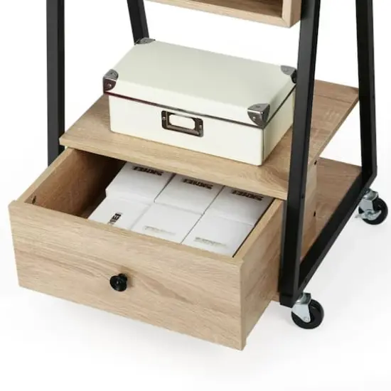 NEX&trade; 5ft. Yellow Jewelry Armoire on Casters with Chest Drawer {5}