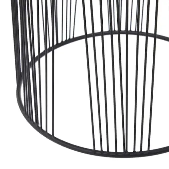 Black Metal Contemporary Accent Table, 22" x 18" x 18" {4}
