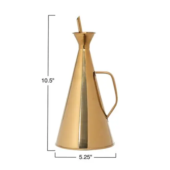 Hello Honey&reg; Gold Stainless Steel Oil Cruet {6}