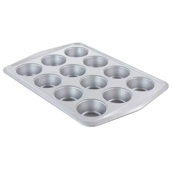 Martha Stewart Gray 12 Cup Nonstick Carbon Steel Muffin Pan {1}