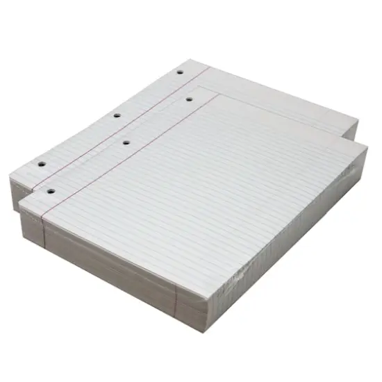 Pacon&reg; White 3-Hole Punched Composition Paper, 2 Packs of 500 {1}