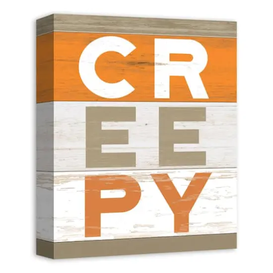 Creepy Wood Slats Canvas Wall Art {3}
