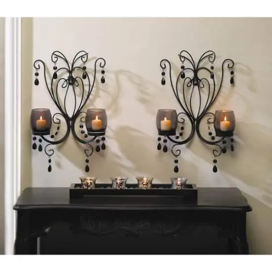 15" Midnight Elegance Candle Wall Sconces, 2ct. {3}