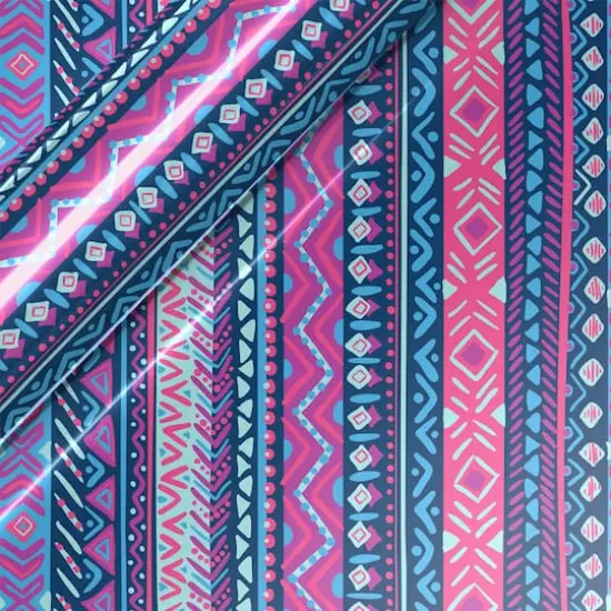 Siser&reg; EasyPatterns&reg; Plus Bohemian Stripes Heat Transfer Vinyl, 36" Blue {1}