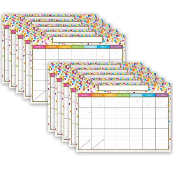 Ashley Productions Smart Poly&reg; PosterMat Pals Space Savers Confetti Calendar, 10ct. {1}