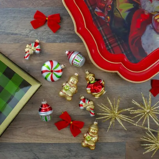 8ct. 3" Gingerbread Men & Sweet Treats Glass Ornaments {5}