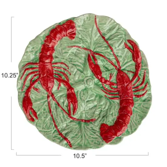 Hello Honey&reg; 10.25" Red & Blue Lobster Feast Stoneware Plates, 6ct. {9}