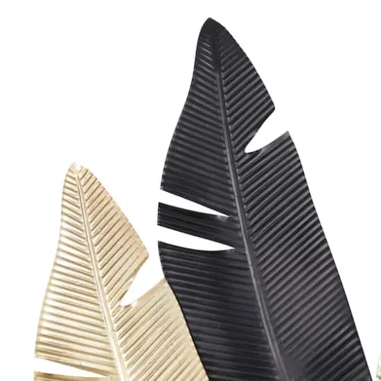 53" Gold Contemporary Leaf Wall D&eacute;cor {3}