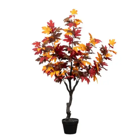 52" Autumn Smoky Maple Artificial Fall Tree {1}