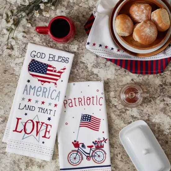 DII&reg; Americana Printed Dishtowel Set {8}