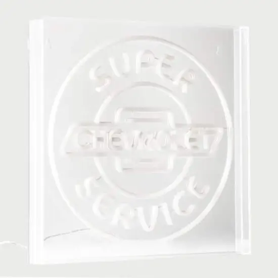 American Art D&eacute;cor&trade; 16" Licensed Chevrolet Super Service Acrylic LED Wall D&eacute;cor Sign {4}
