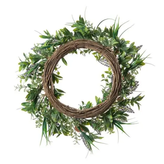 Glitzhome&reg; 22" Easter Eggs & Lavender Wreath {8}