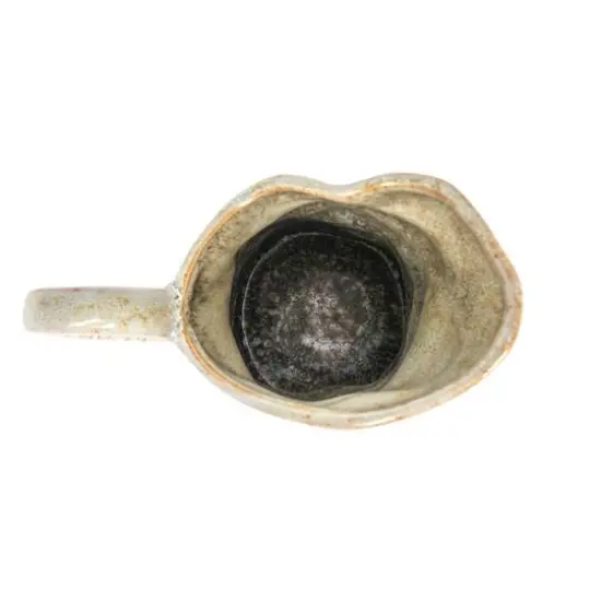 Hello Honey® 12oz. Green Reactive Glaze Organic Shaped Stoneware Pitcher {7}