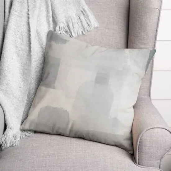 Blue Gray Abstract Indoor/Outdoor Pillow {3}