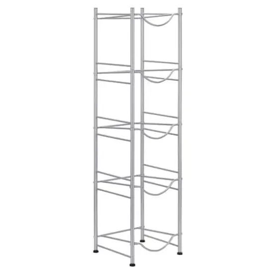 5gal. Water Jug Holder 5-Tier Storage Rack Silver {1}