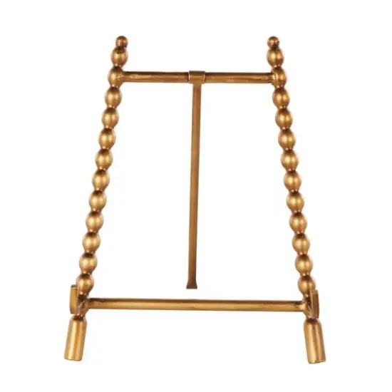 9" x 11" Gold Metal Abstract Wide Display Easel {3}