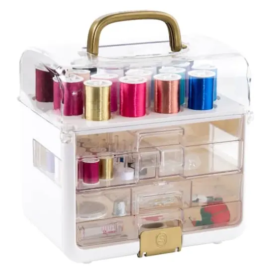 SINGER&reg; Sew-It-Goes 255 Piece Sewing Kit & Craft Organizer Sewing Storage Case with Metallic Embroidery Thread {1}