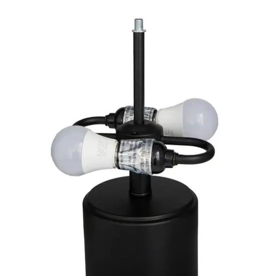 Black Metal Contemporary Table Lamp, 14" x 14" x 22" {6}