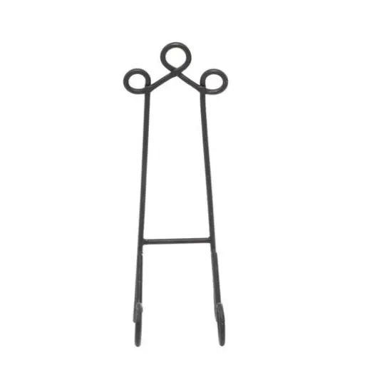 Traditional Scrolling Black Metal Easel, 19" x 6" x 9" {7}